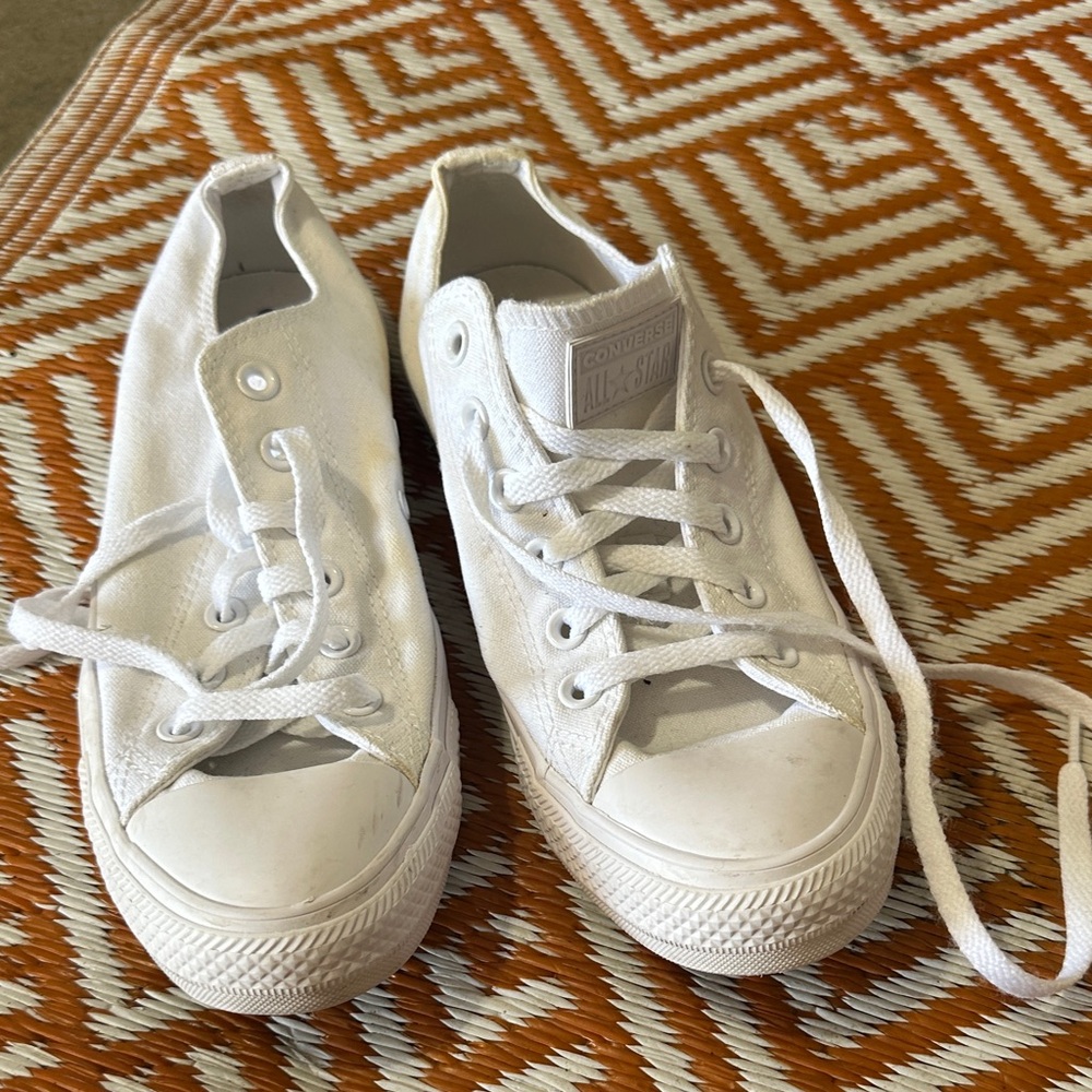 Converse White Low Top Sneakers whiteout - Picture 4 of 11